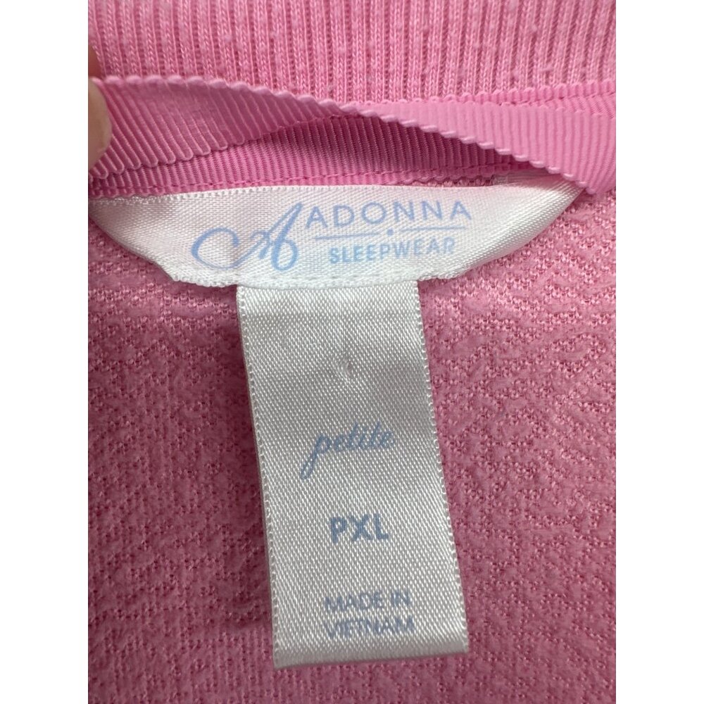 Vintage Adonna Womens Robe XL Petite Pink Full Zip Short Swim Cover Terry Cloth - Picture 4 of 10
